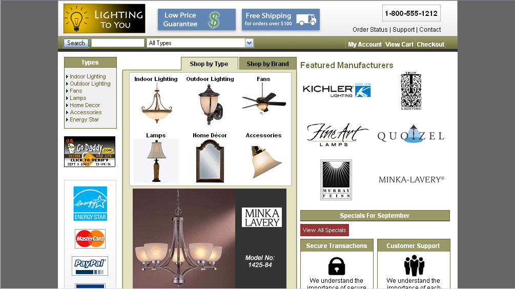 Lighting Ecommerce Store