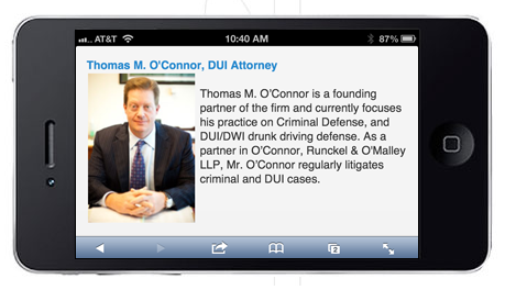 DUI Attorney Mobile Web Design