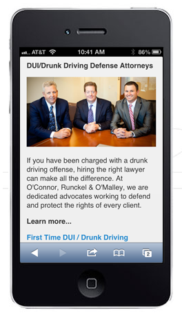 DUI Attorney Mobile Web Design