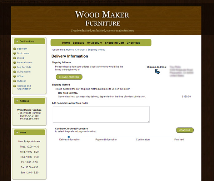 Furniture Store Web Design