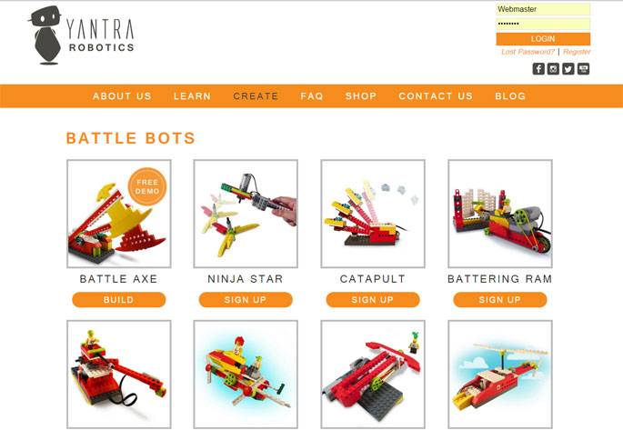Lego Robotics Web Design