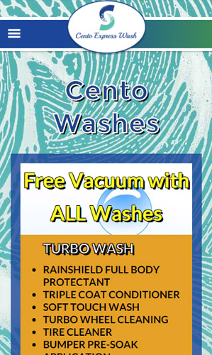 car wash web design
